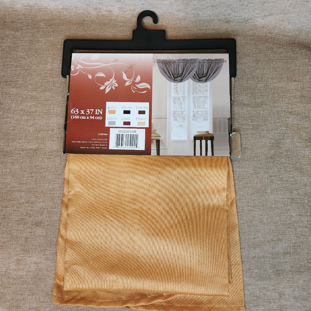Lot of 6 Waterfall Valances in Gold